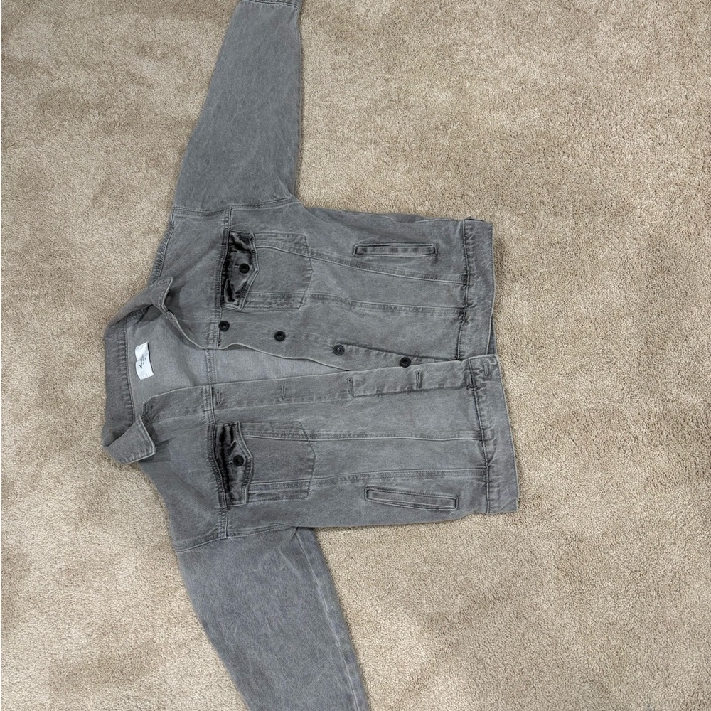 Gray Denim Jean Jacket Oversized